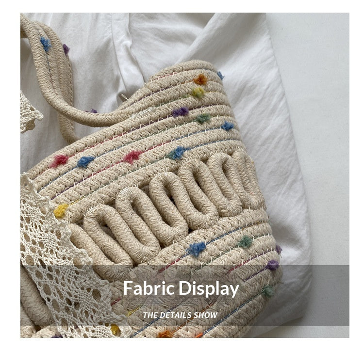 Women Handmade Straw 2026 New Fashion Rattan Beach Tote Bag