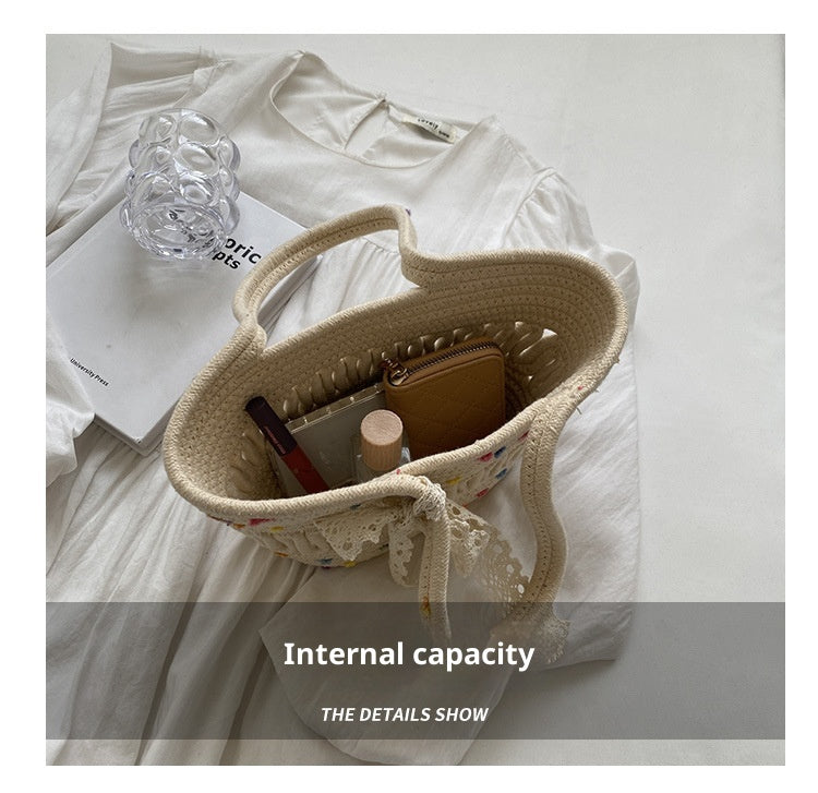 Women Handmade Straw 2026 New Fashion Rattan Beach Tote Bag