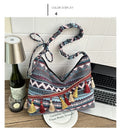 Women 2026 New Fashion Ethnic Jacquard Tassel Large Crossbody Bag