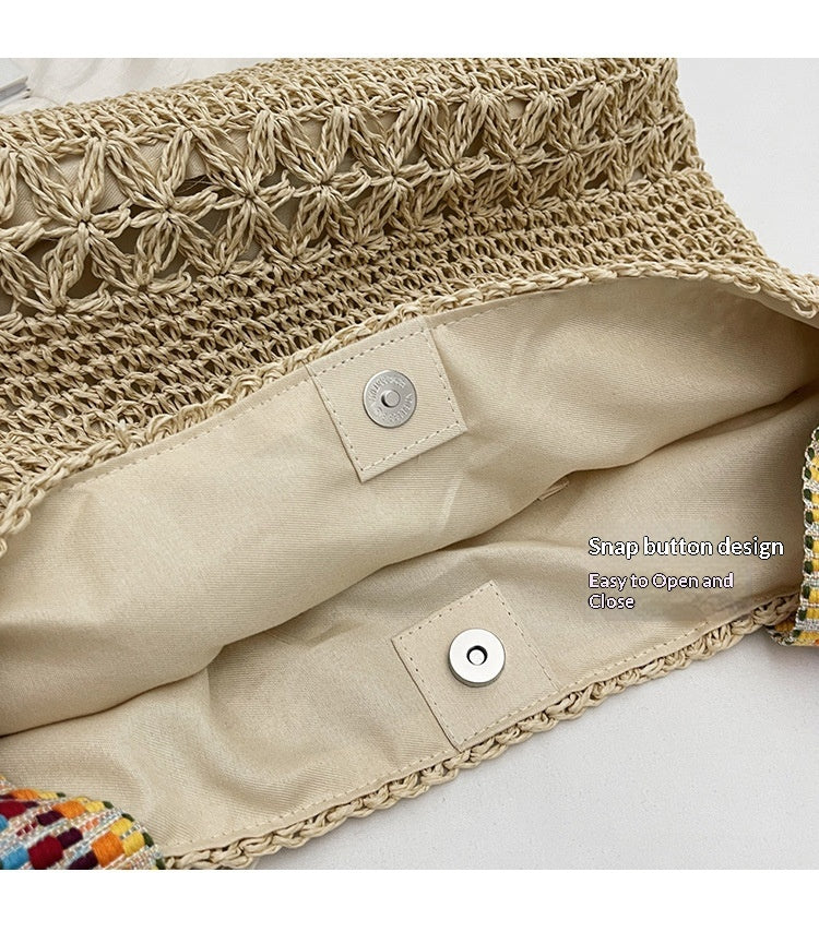 Women Lazy Straw 2026  New Versatile Shoulder Commute Beach Bag