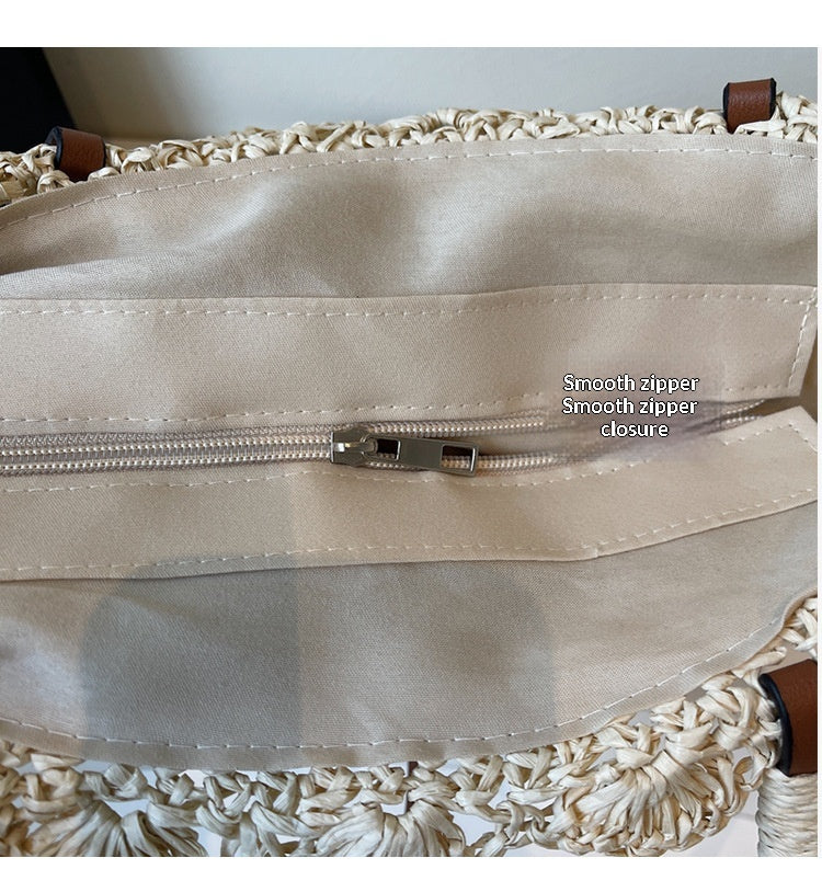 Women 2026 New Forest Crochet Shoulder Artistic Handheld Straw Beach Bag