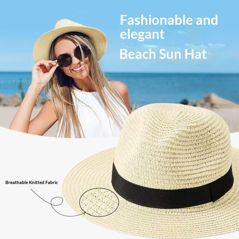 Unisex Summer Wide Brim Sun Protection Panama Beach Hat