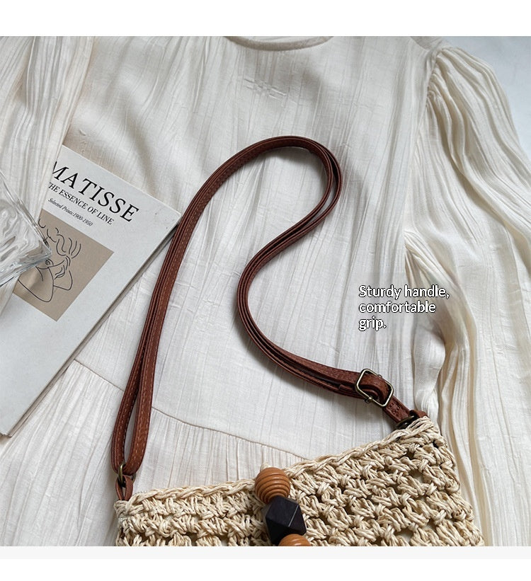 Women Trendy Bucket 2026 New Woven Crossbody Beach Small Bag