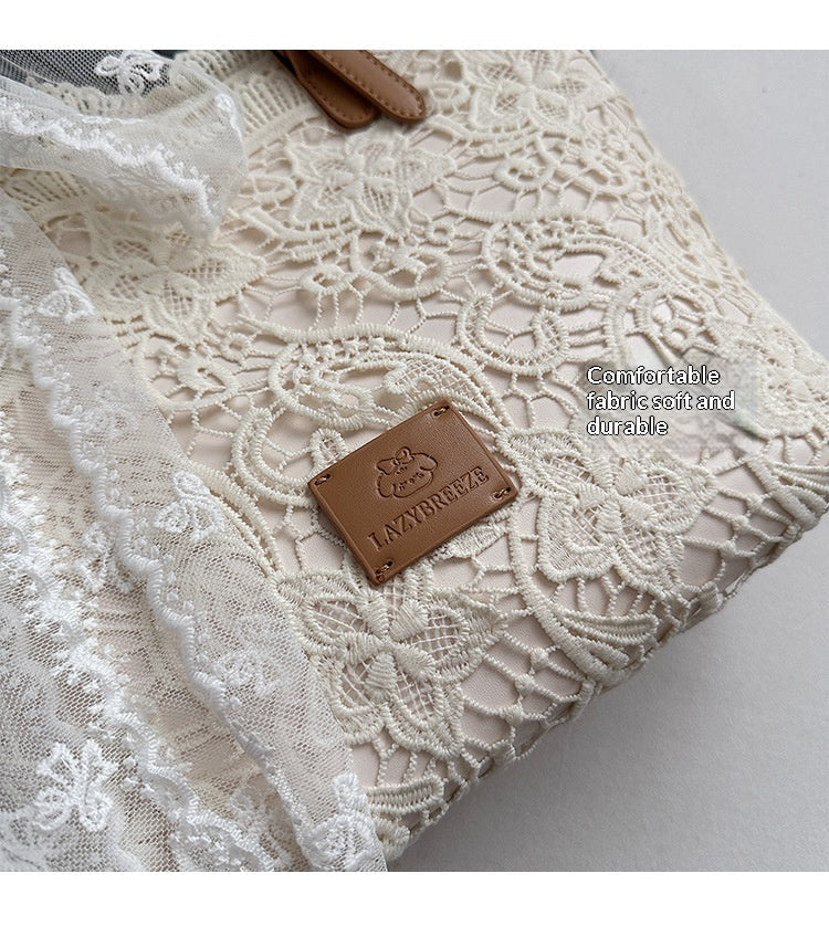 Unique Korean Large Woven Summer New Hollow Lazy Shoulder Beach Bag