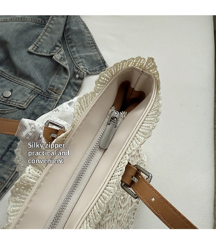 Unique Korean Large Woven Summer New Hollow Lazy Shoulder Beach Bag
