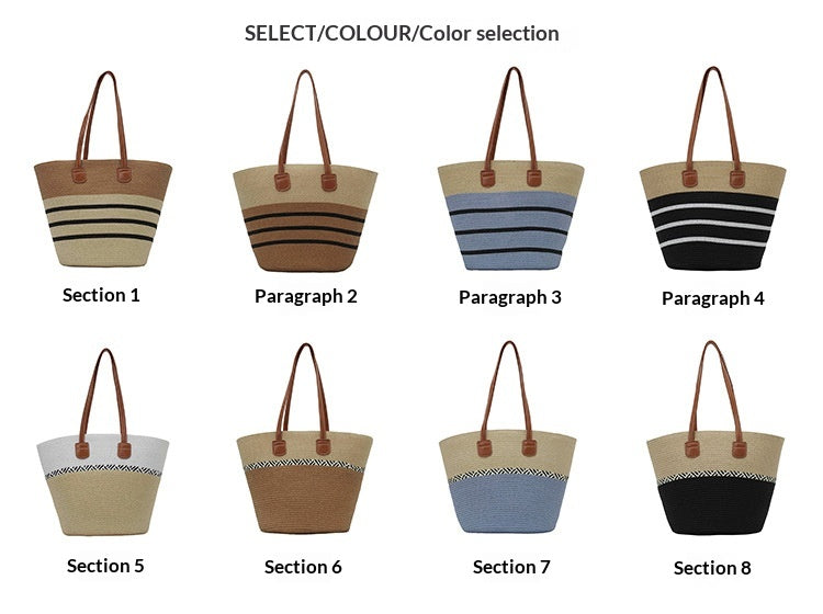 Women Straw 2026 Spring Woven Handbag Rattan Crossbody Large Tote Bag