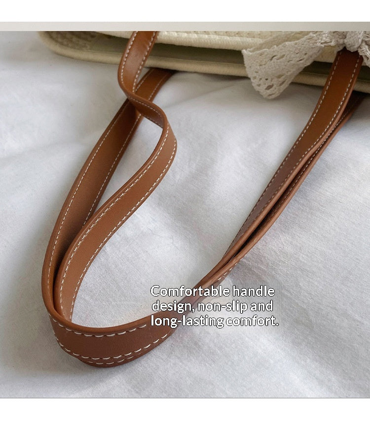 Trendy Large Woven Straw 2026 Spring Casual Unique Beach Shoulder Bag