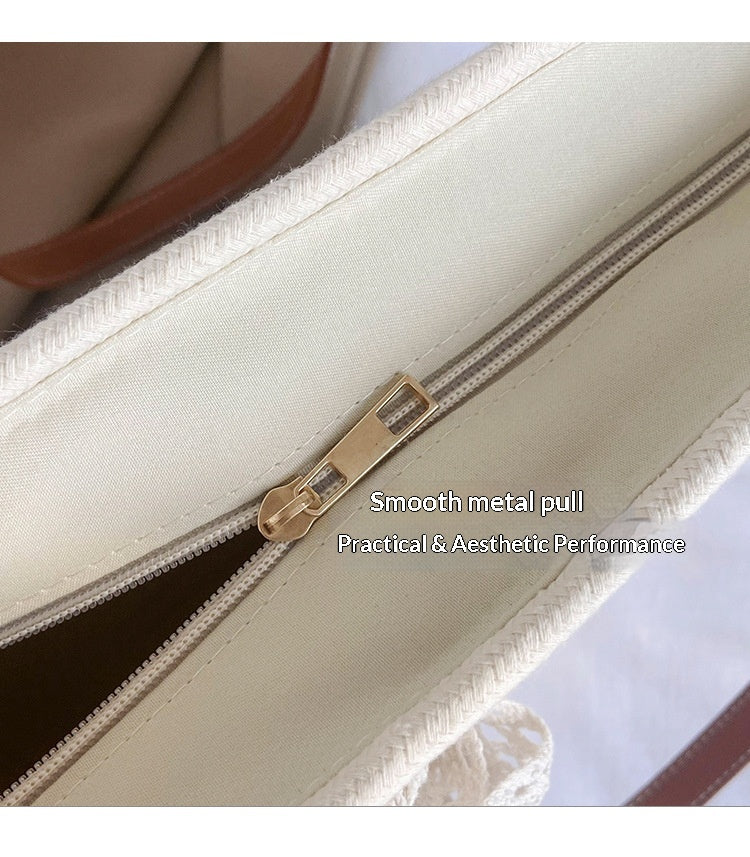 Trendy Large Woven Straw 2026 Spring Casual Unique Beach Shoulder Bag
