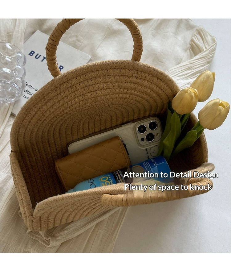 Women Woven Straw Large 2026 New Fashion Spring Shoulder Beach Shell Bag