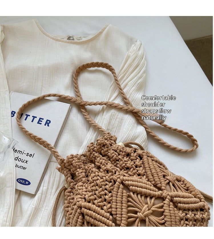 Women Woven Large 2026 New Fashion Crossbody Unique Bucket Bag