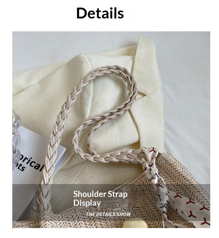 Women Unique Woven Straw New Large Beach Shoulder Crossbody Tote Bag