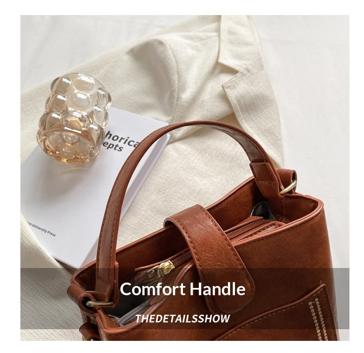 Women Vintage Premium New Fashion Shoulder Crossbody Handheld Bucket Bag