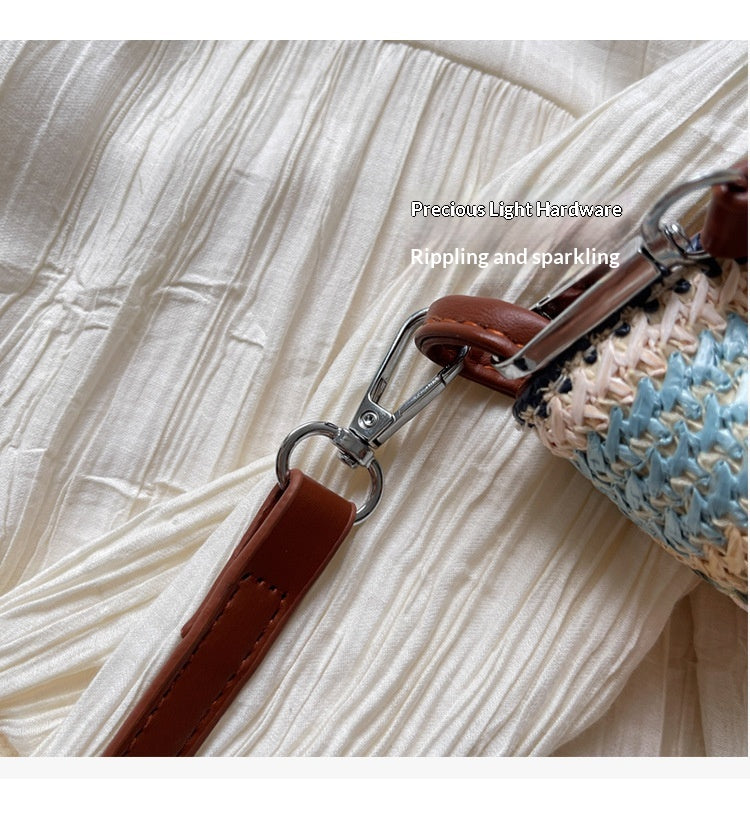 Women Summer Beach Woven Straw 2026 New Large Shoulder Crossbody Bag