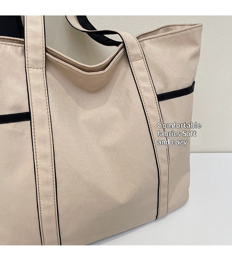 Women Color Block Tote 2026 New Large Fashion Handheld Shoulder Bag