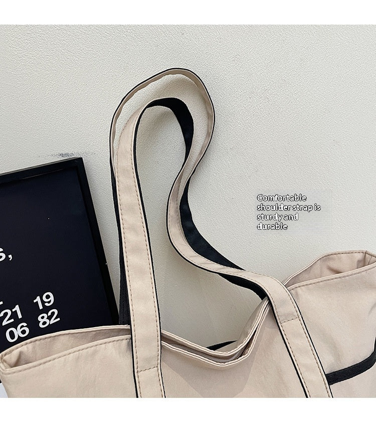 Women Color Block Tote 2026 New Large Fashion Handheld Shoulder Bag