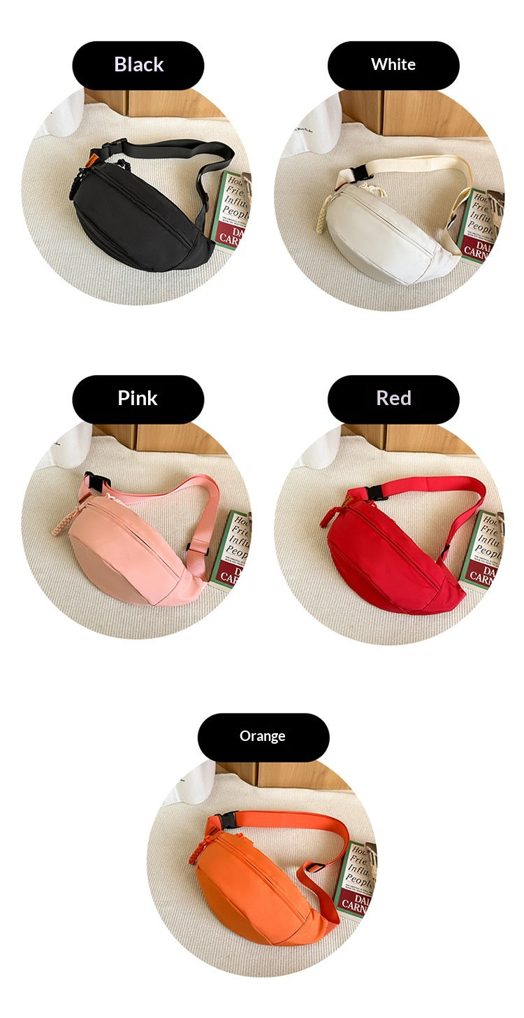 Women Trending Summer New Korean Sporty Zipper Waist Crossbody Bag