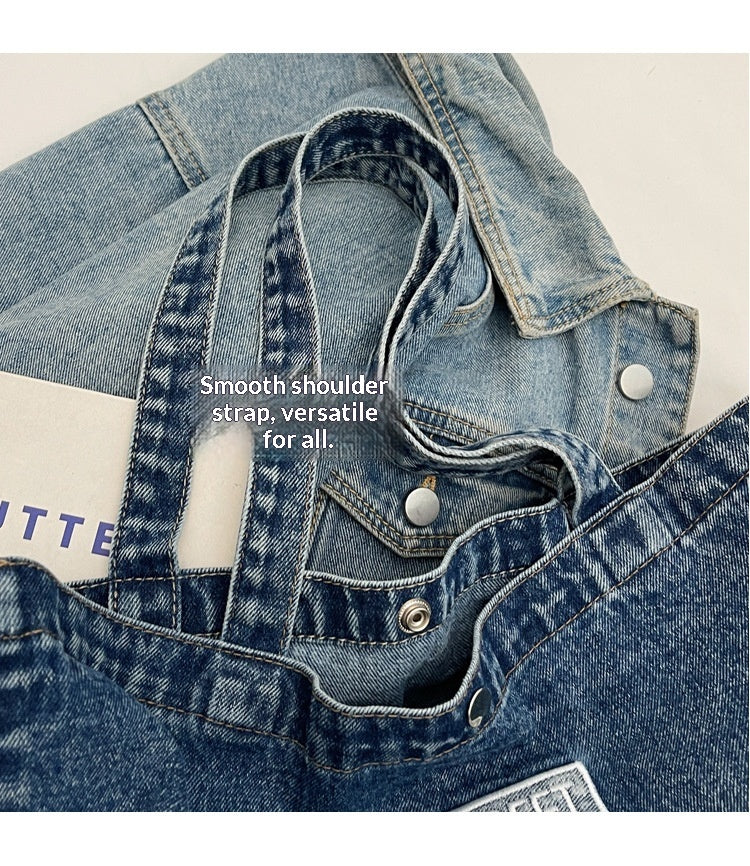 New Denim Shoulder Large Shopping Mom Artistic Student Commute Bag