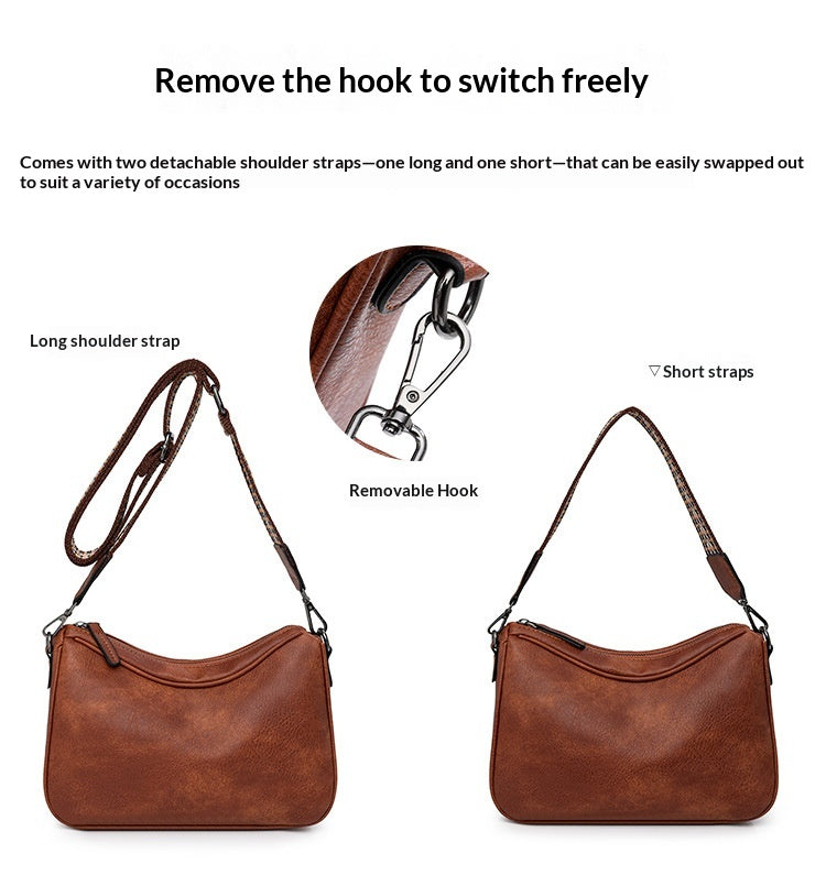 Women Fashion Vintage Commute Shoulder 2026 New Versatile Crossbody Bag