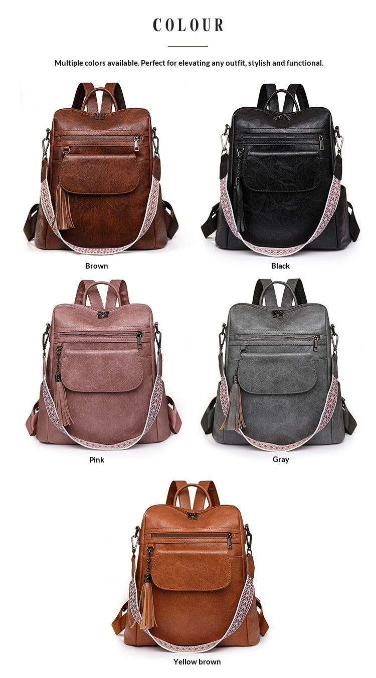 Women New Large Vintage Convertible Shoulder Crossbody Backpack