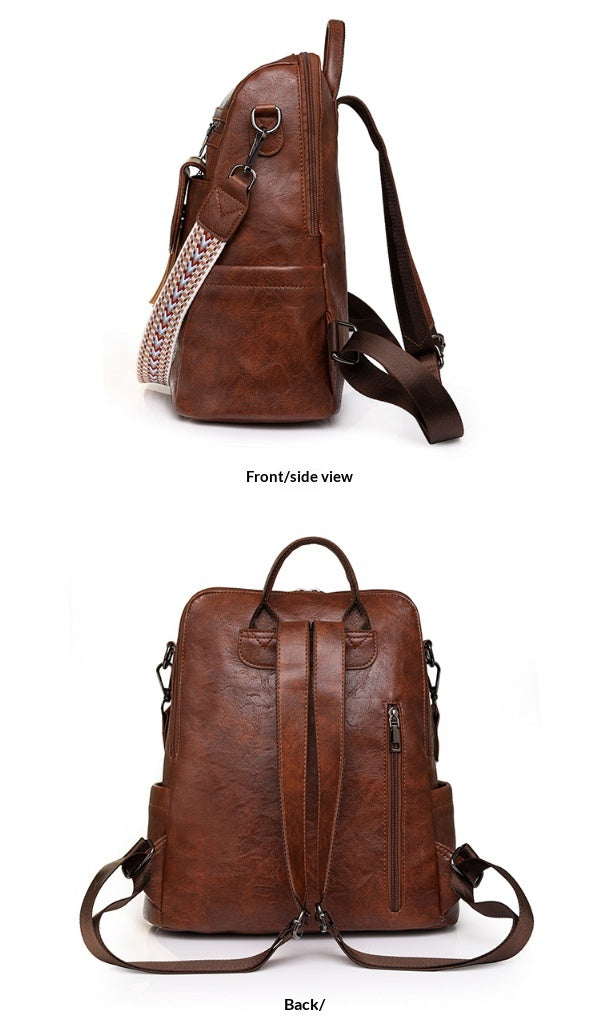Women New Large Vintage Convertible Shoulder Crossbody Backpack