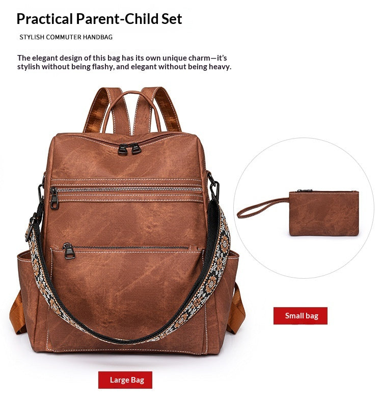 Women Lightweight Vintage Large Casual Travel Convertible Backpack
