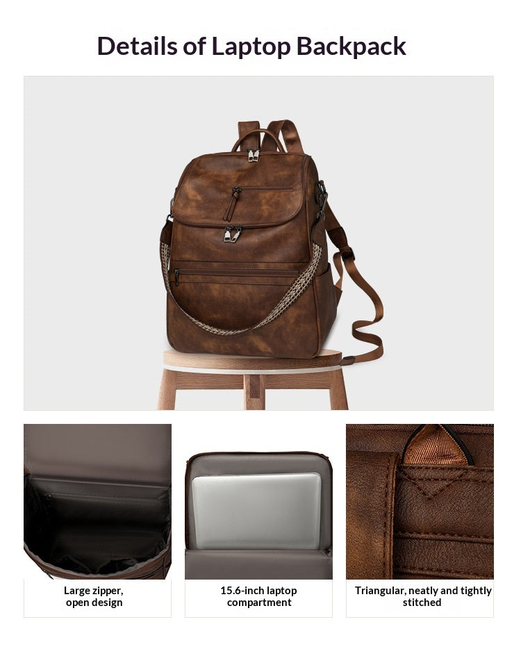 Vintage College 2026 Spring New Trendy Premium Backpack