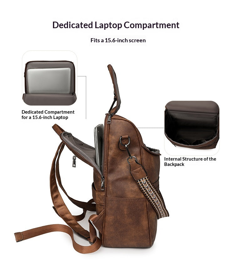 Vintage College 2026 Spring New Trendy Premium Backpack