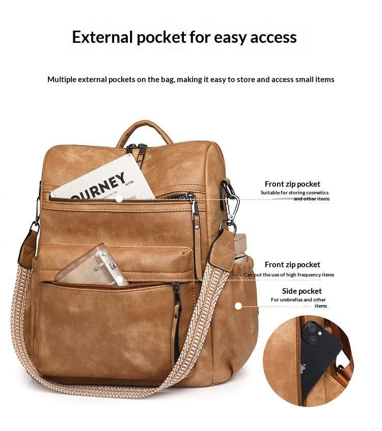 Women Large Vintage Multifunctional Set Backpack