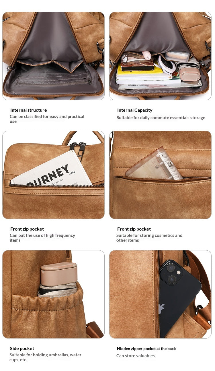 Women Large Vintage Multifunctional Set Backpack