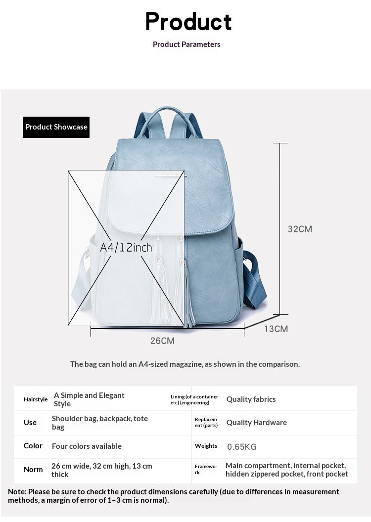Women Fall Vintage PU Backpack