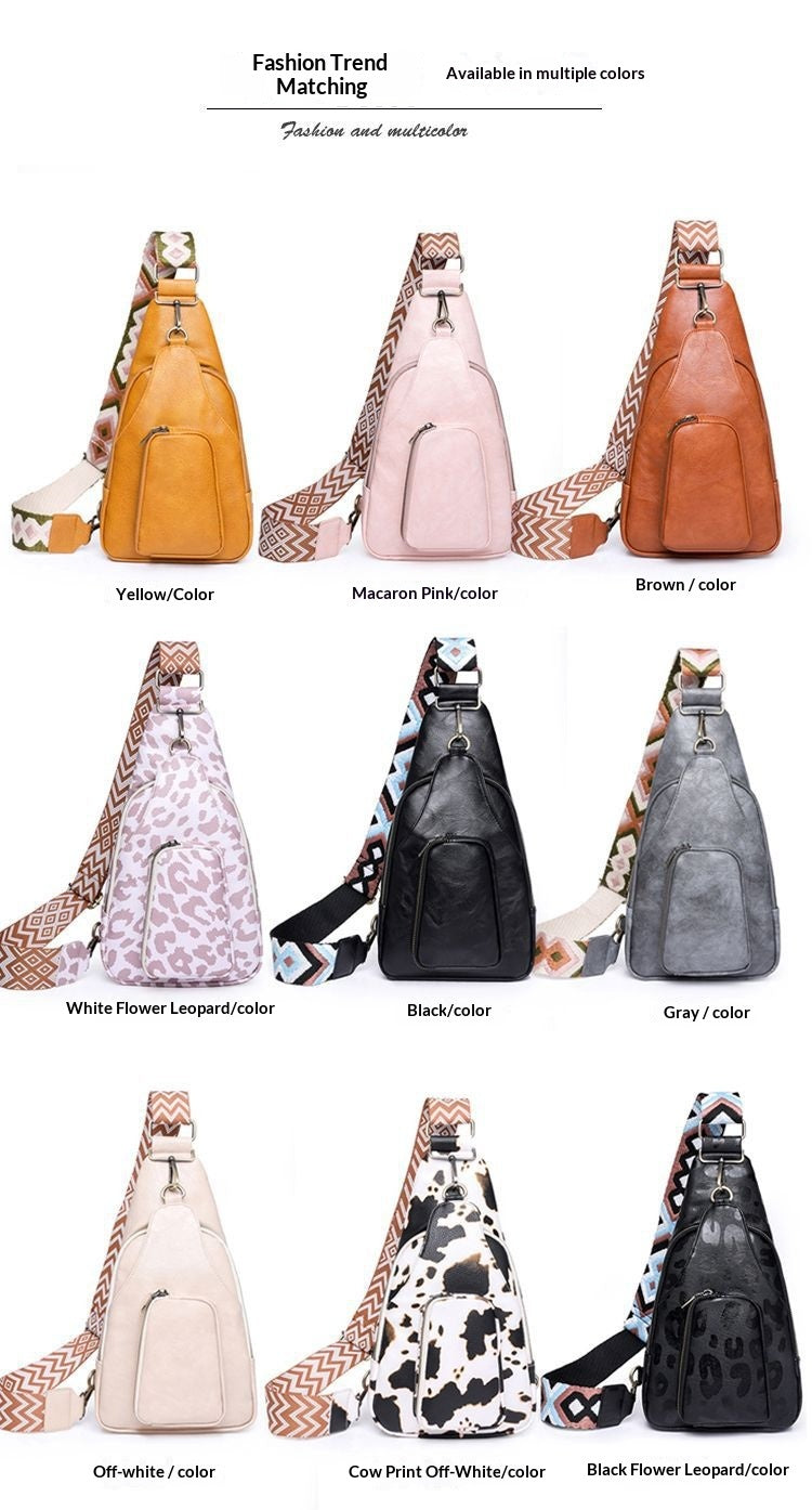 Women 2026 Vintage PU Crossbody Chest Bag