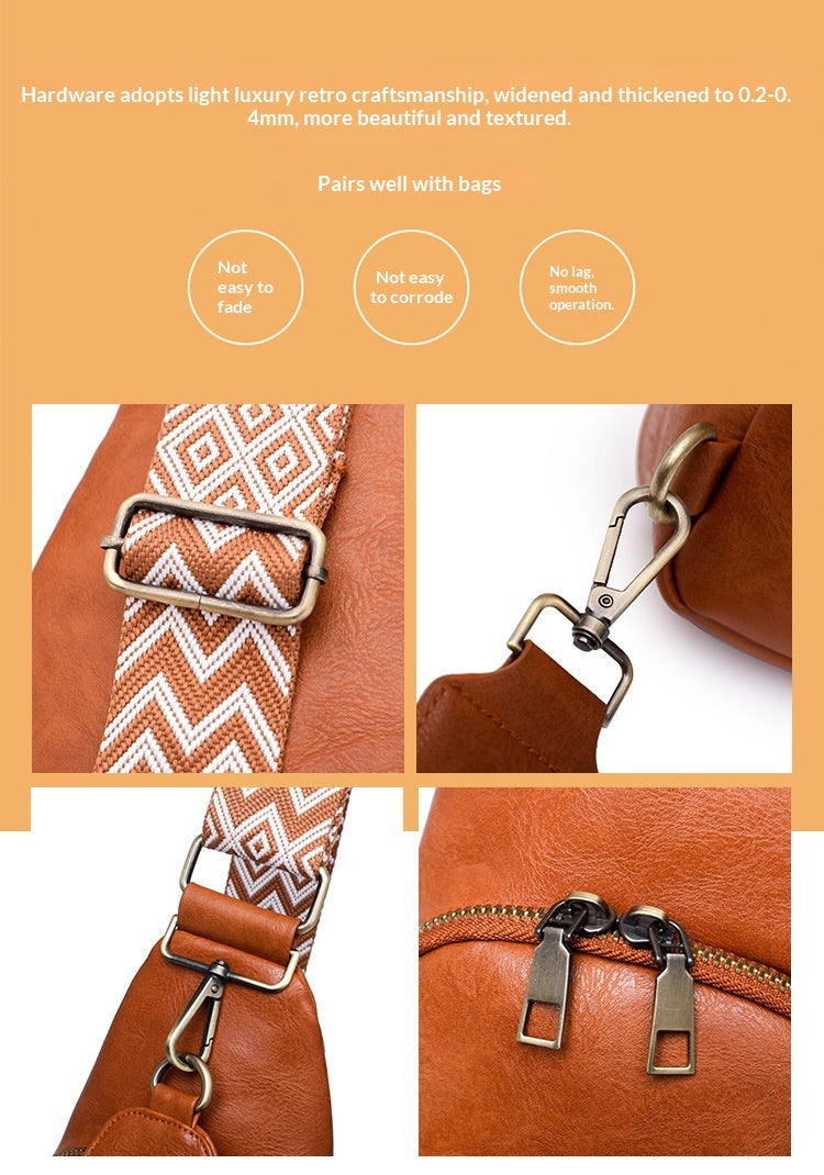 Women 2026 Vintage PU Crossbody Chest Bag