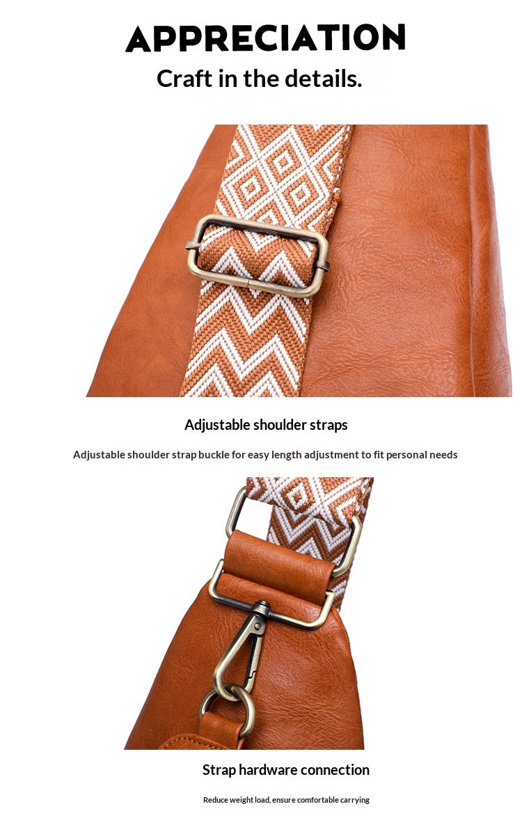 Women 2026 Vintage PU Crossbody Chest Bag