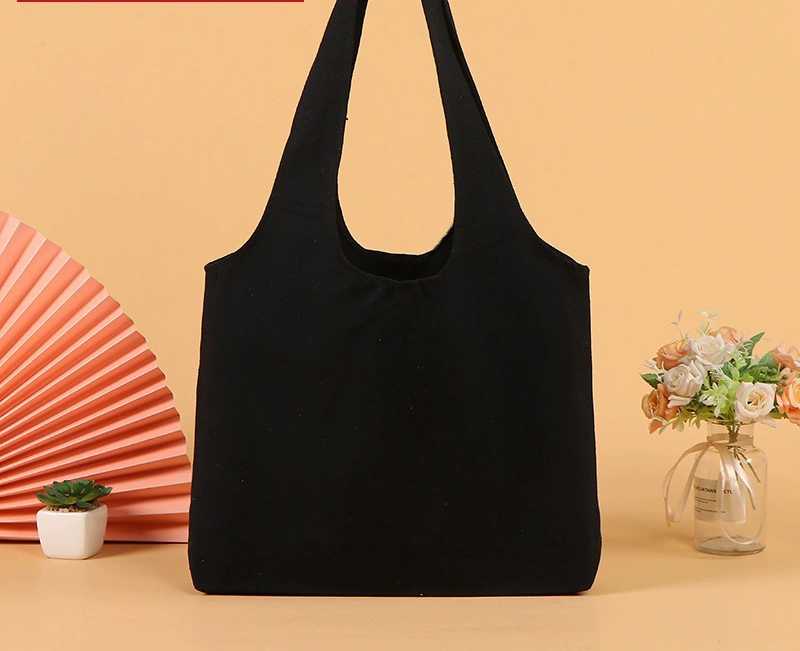 Solid Color Dyed Fabric Wide Strap Tote Bag