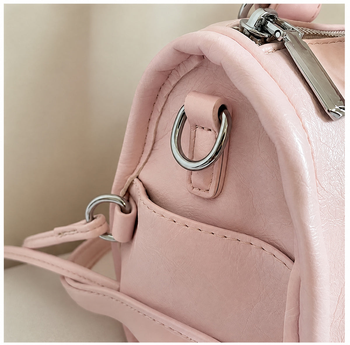 Y2K Studded Lace-Up Mini Boston Shoulder Bag