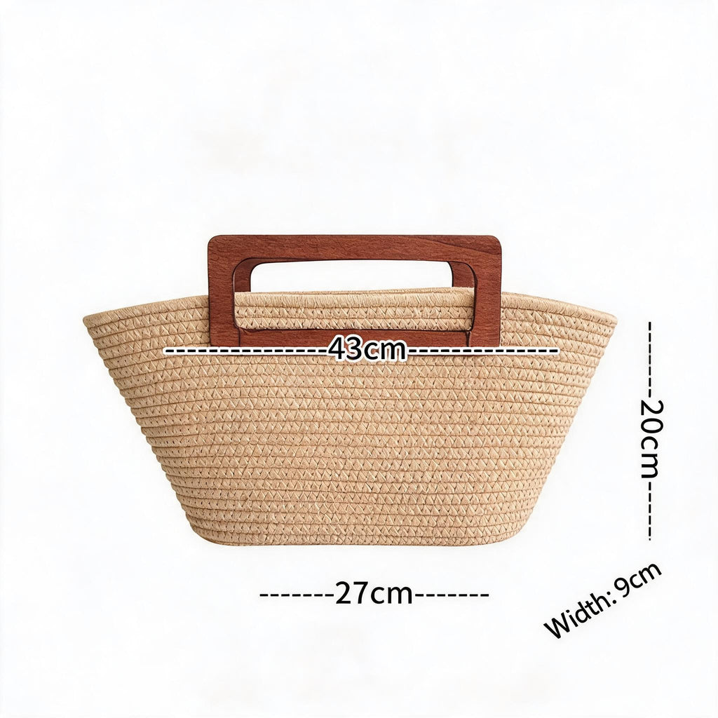 Large Capacity Rattan Retro Woven Tote Bag