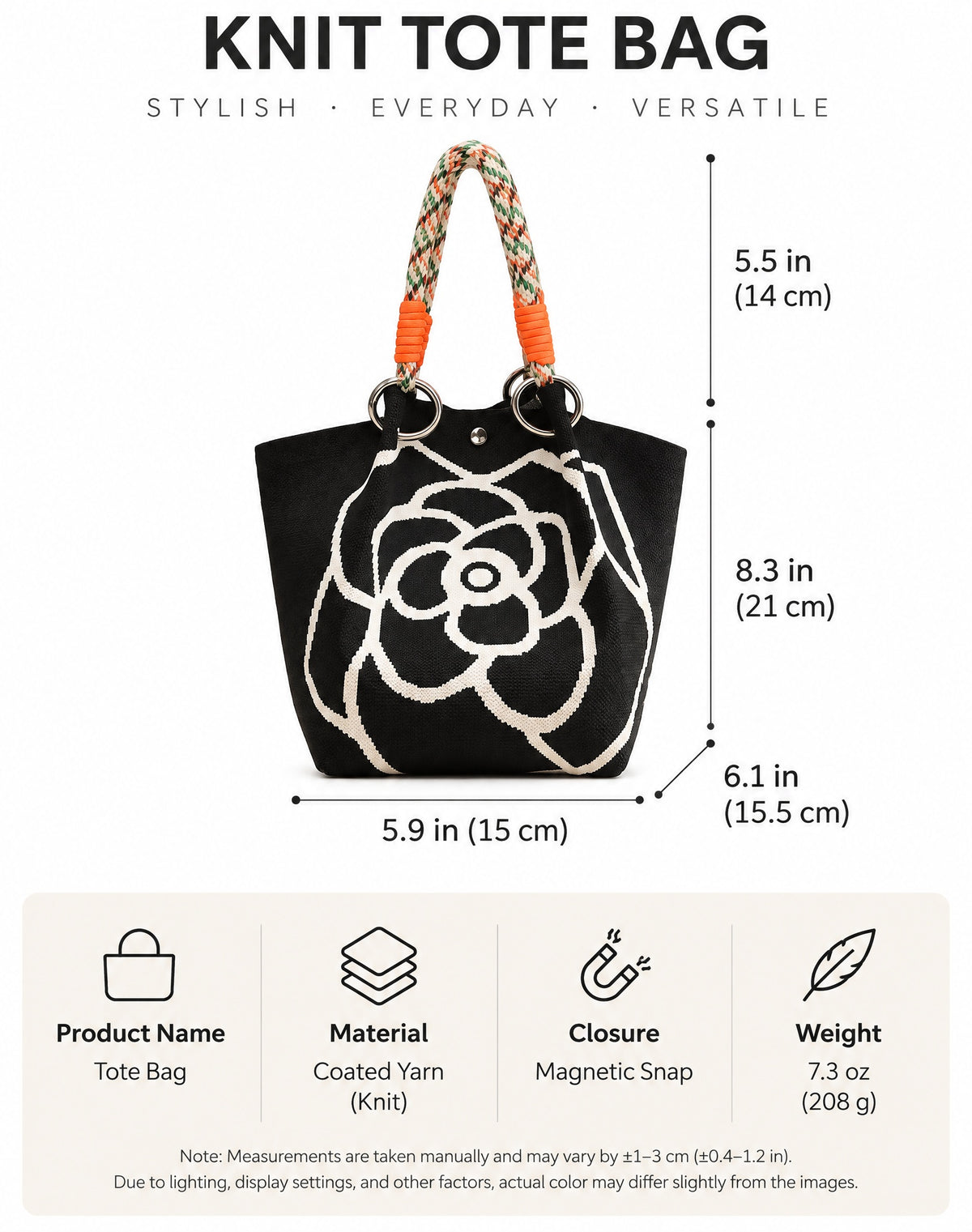 Elegant Floral Print Braided Handle Mini Bucket Handbag