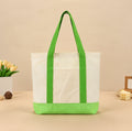 Color Block Canvas Tote Bag for Everyday Carryall