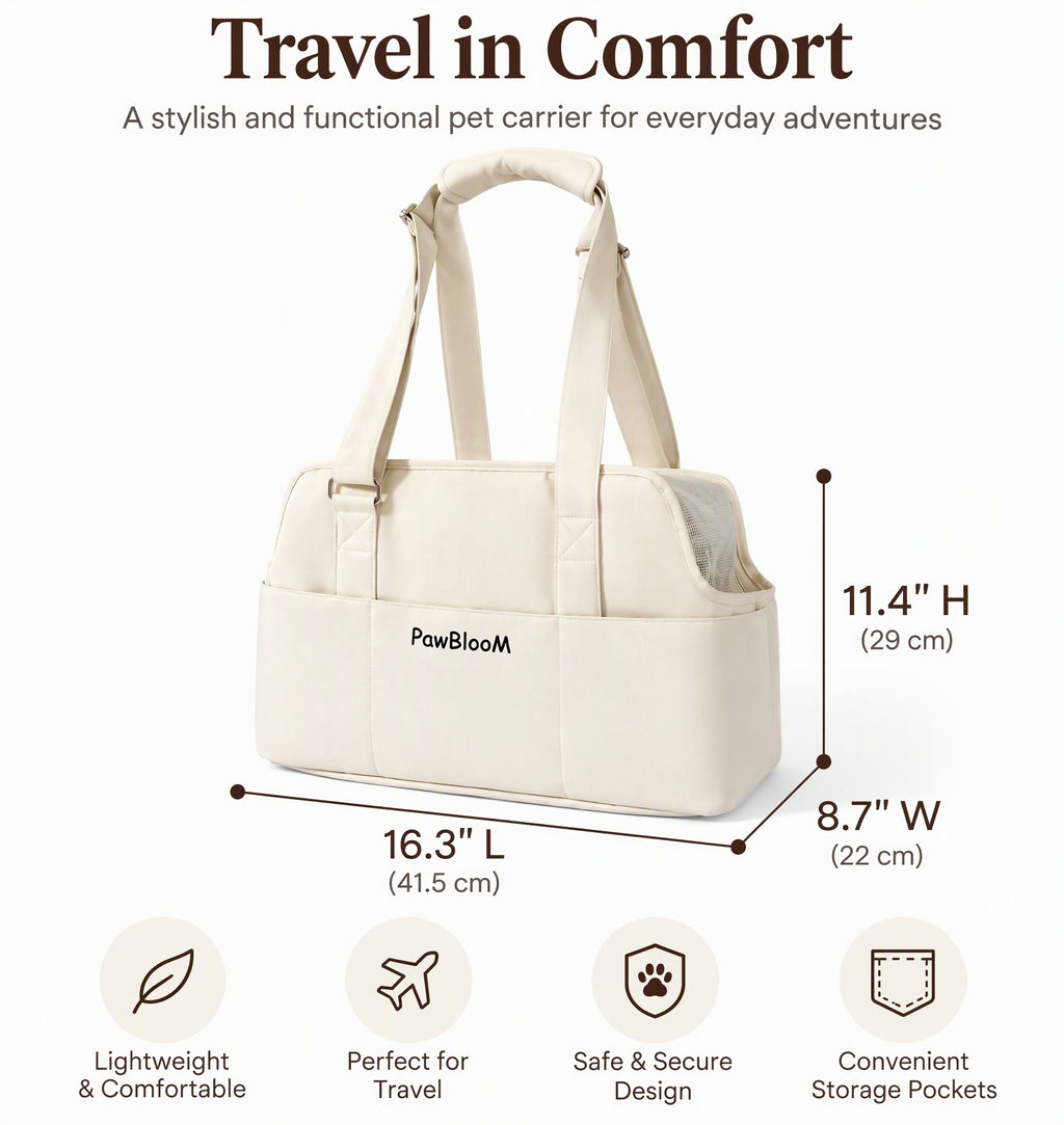 Breathable Pet Carrier Tote Bag with Removable Cushion