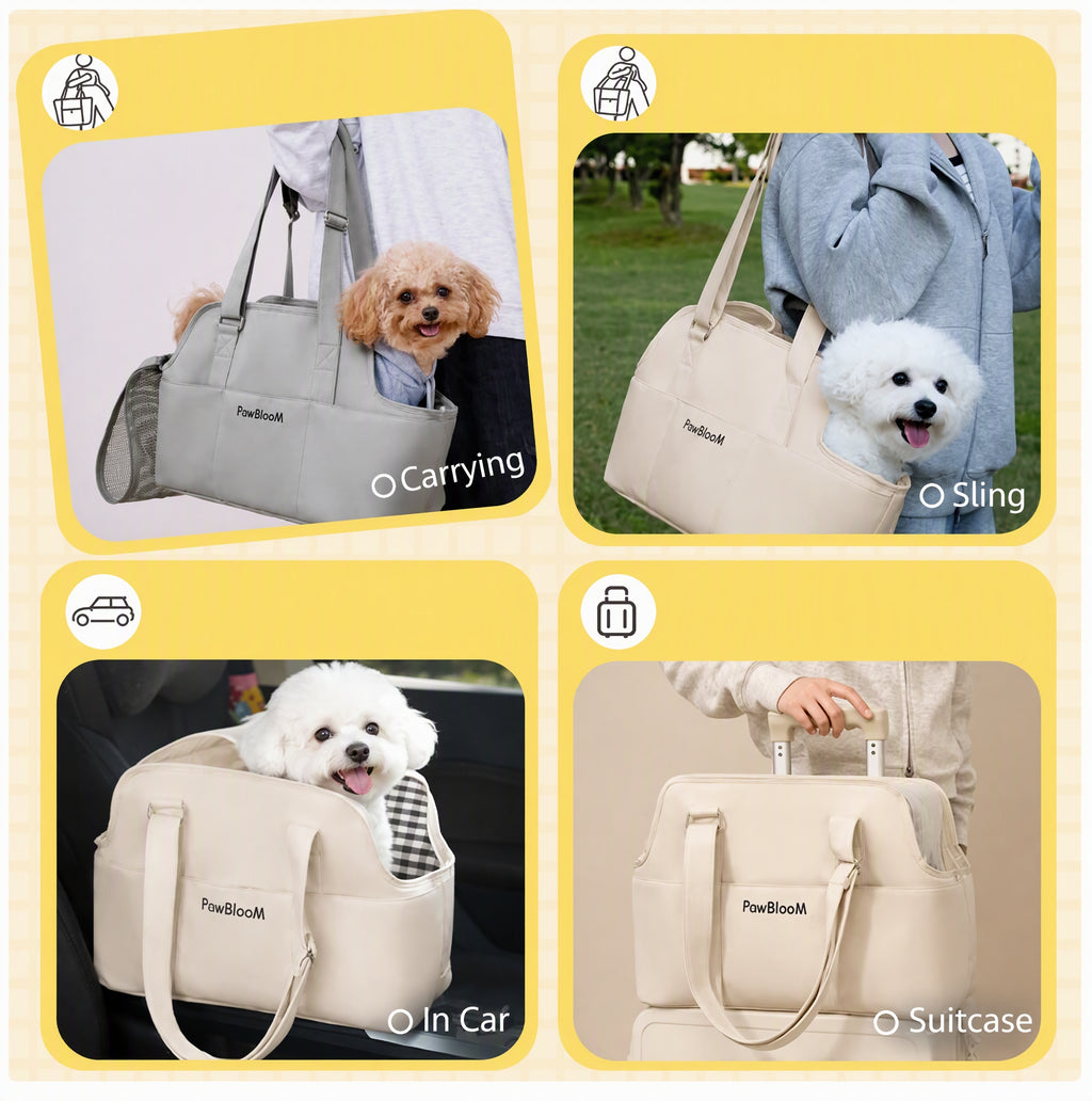 Breathable Pet Carrier Tote Bag with Removable Cushion