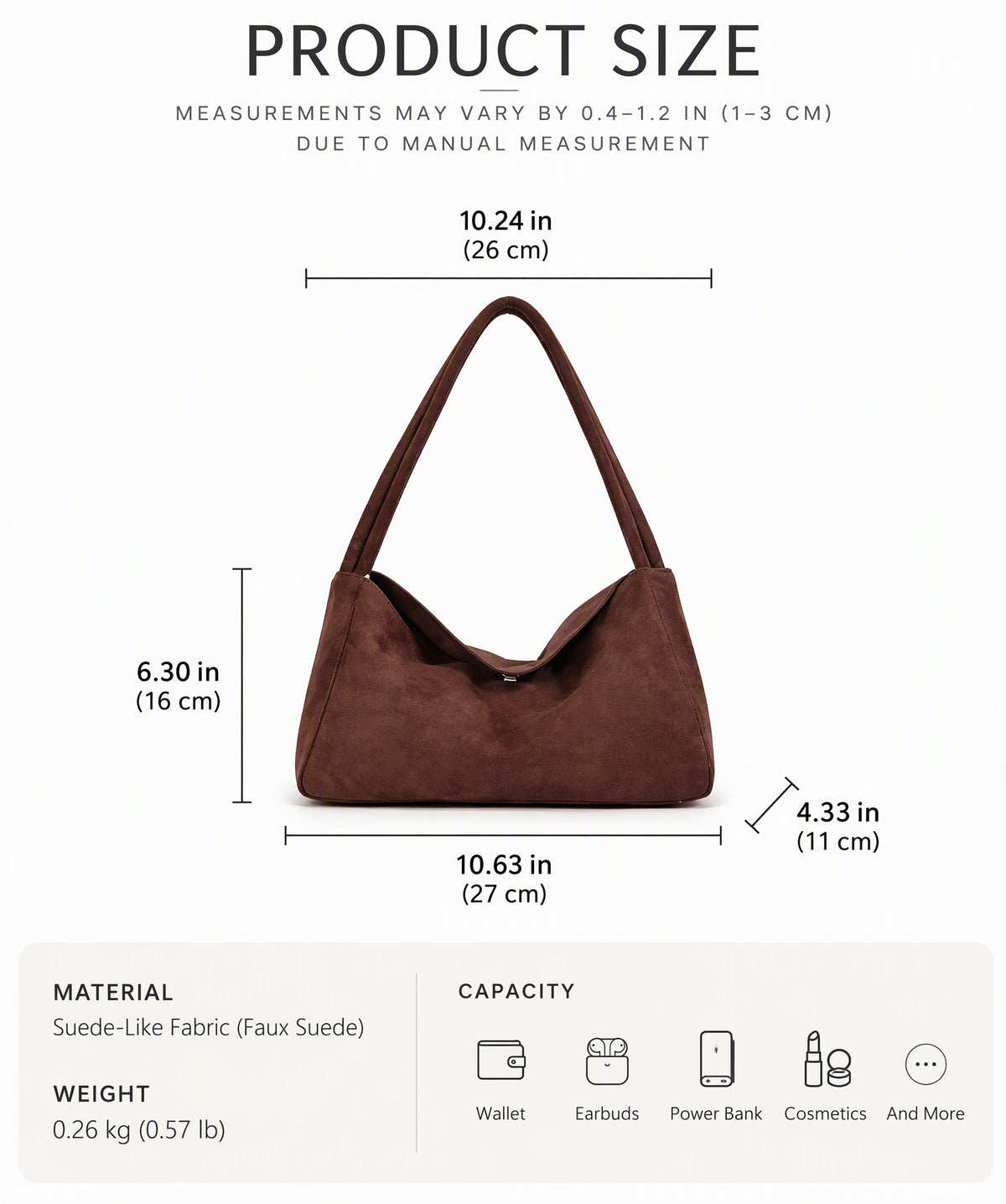 Vintage Suede Flap Shoulder Bag