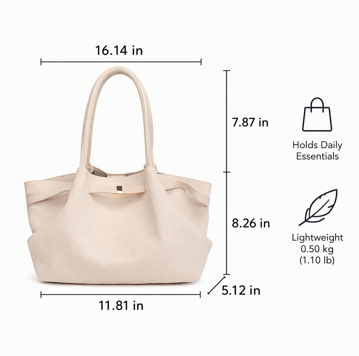 Soft Suede Tote with Chic Sculpted Silhouette
