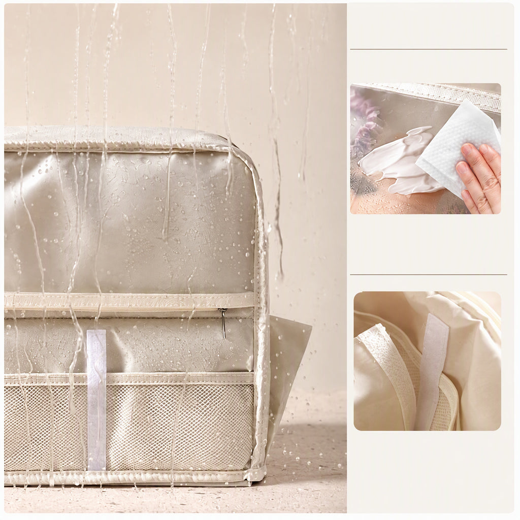 Waterproof Large Capacity Makeup Organizer Bag with Mirror