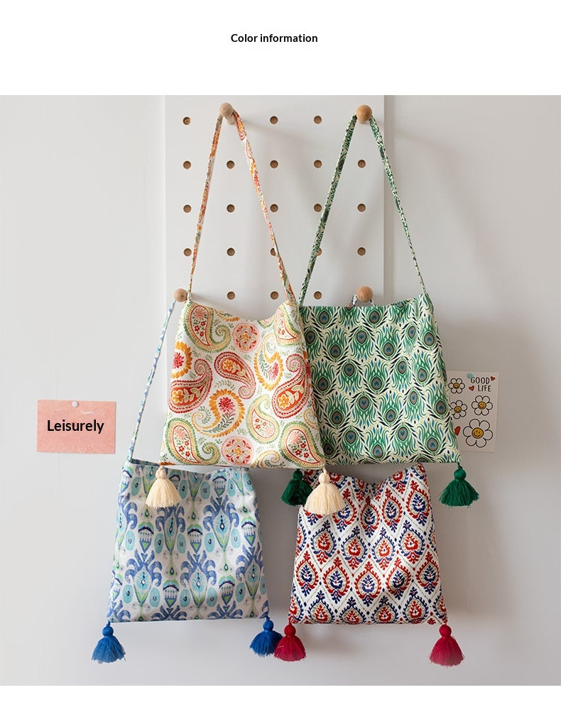 Ethnic Pattern Unique Artistic Canvas Shoulder Bag