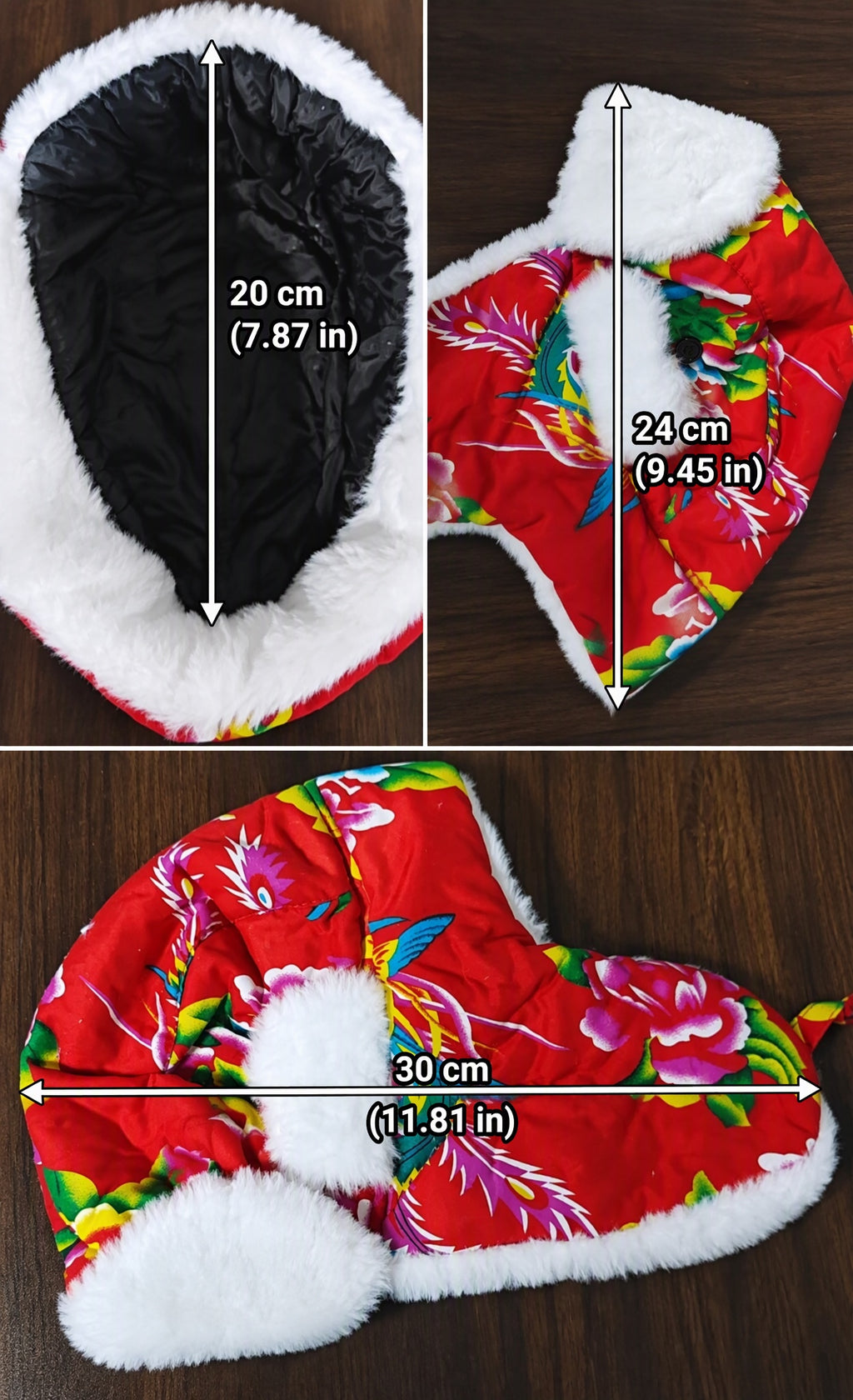 Quilted Winter Floral Plush Ear Flaps Trapper Hat