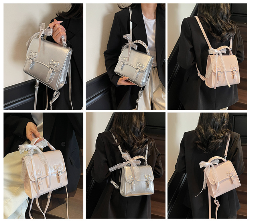 Sweet Backpack with Lace Bow Detail