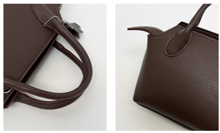 Compact Structured Shoulder Bag with Detachable Crossbody Strap