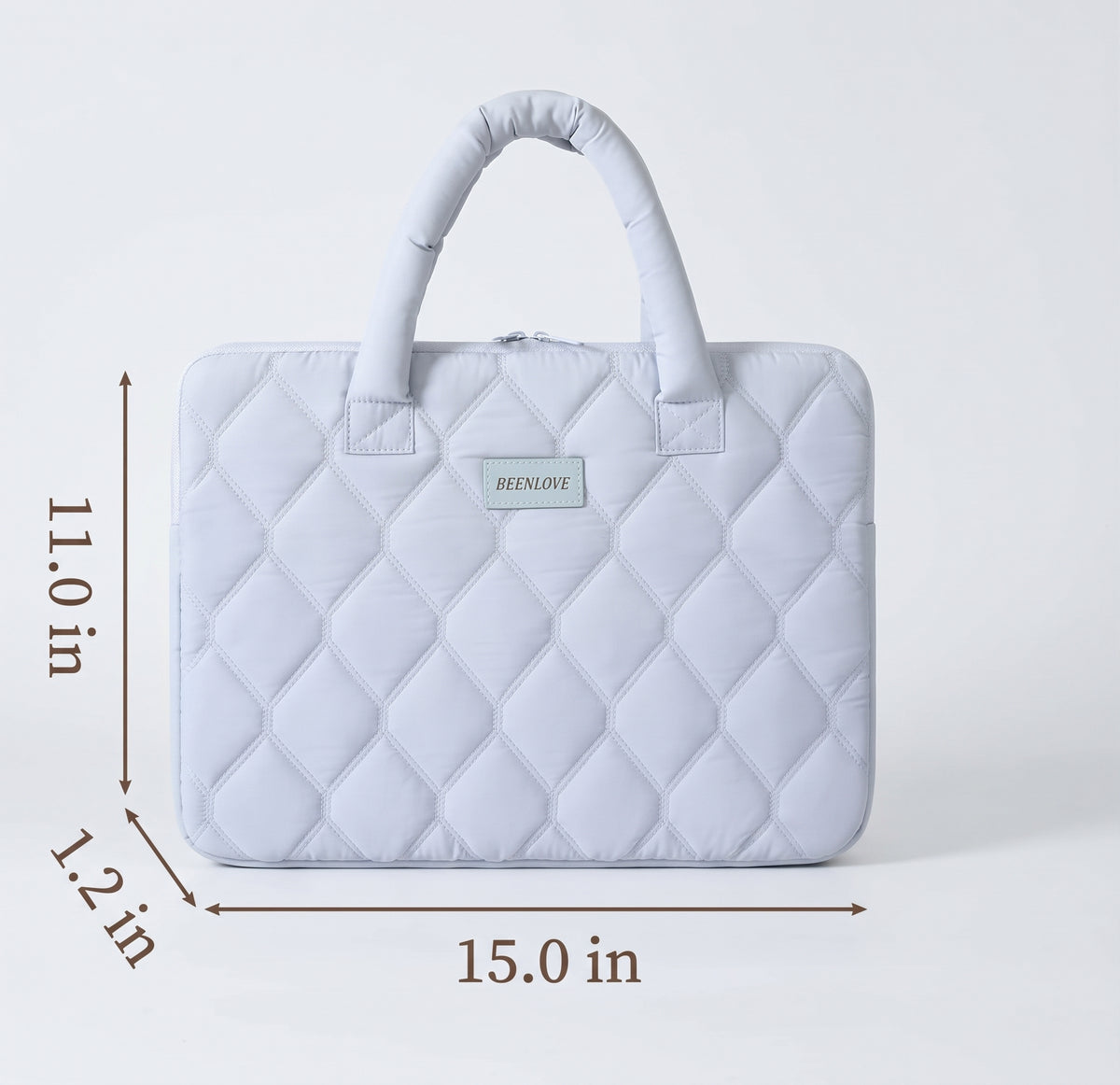 Waterproof Soft Quilted Padded Laptop Sleeve with Handles