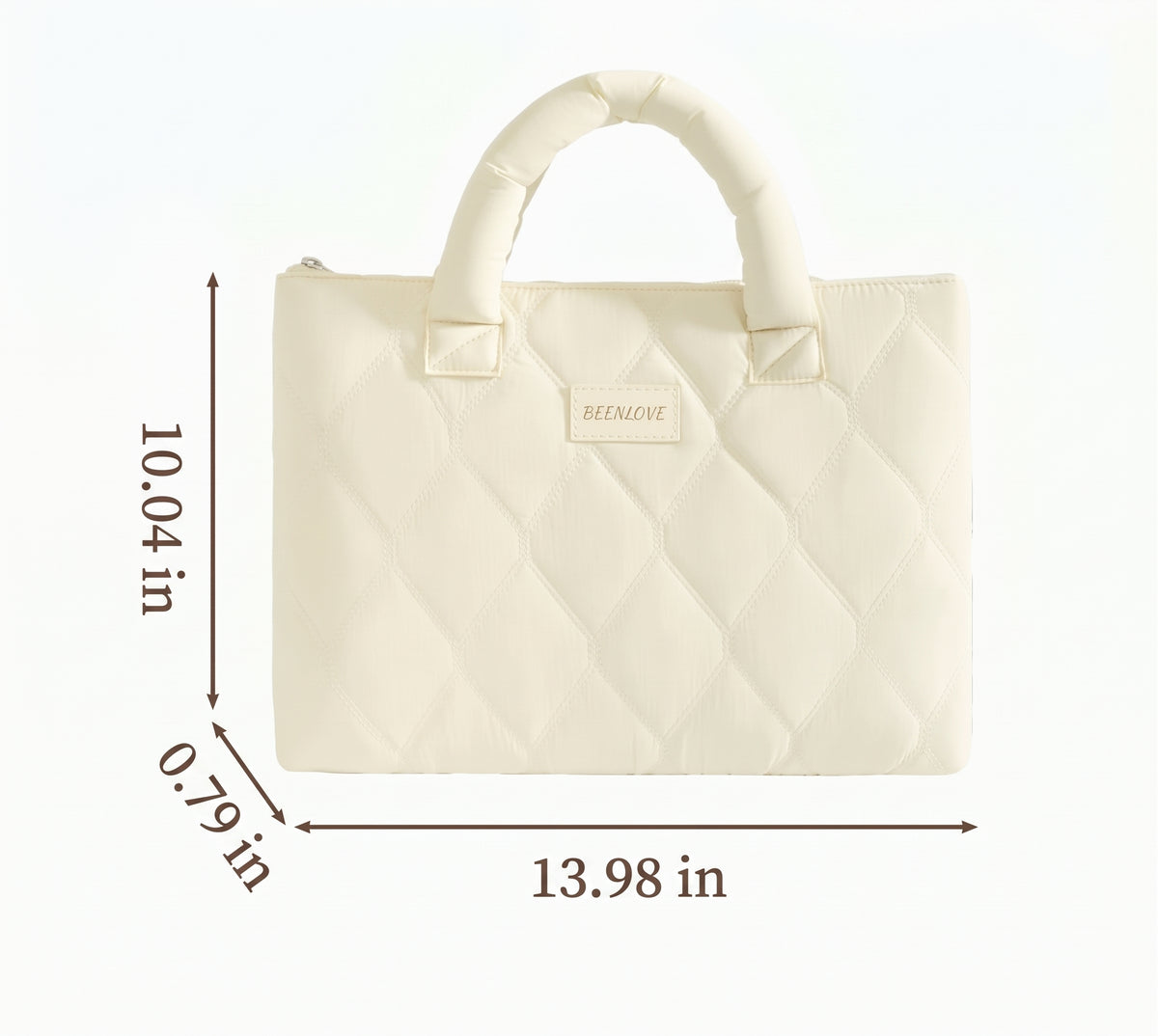 Waterproof Soft Quilted Padded Laptop Sleeve with Handles