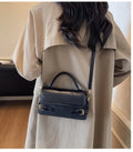 Vintage Buckle Flap Handbag with Elegant Buckle Details